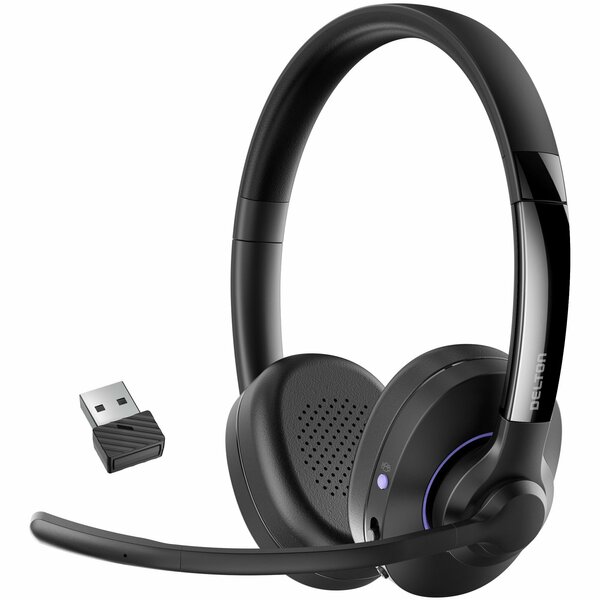 Delton 60X Wireless Bluetooth Over The Head Noise Canceling Stereo Computer Headset Auto-Pair USB DBTHEAD60XBTDL